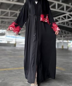 Red Ibzi Abaya